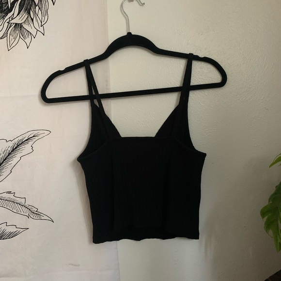 H&M Black Cropped Tanktop - Picture 2 of 3